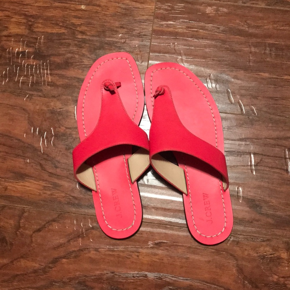 J crew size 8 red sandals